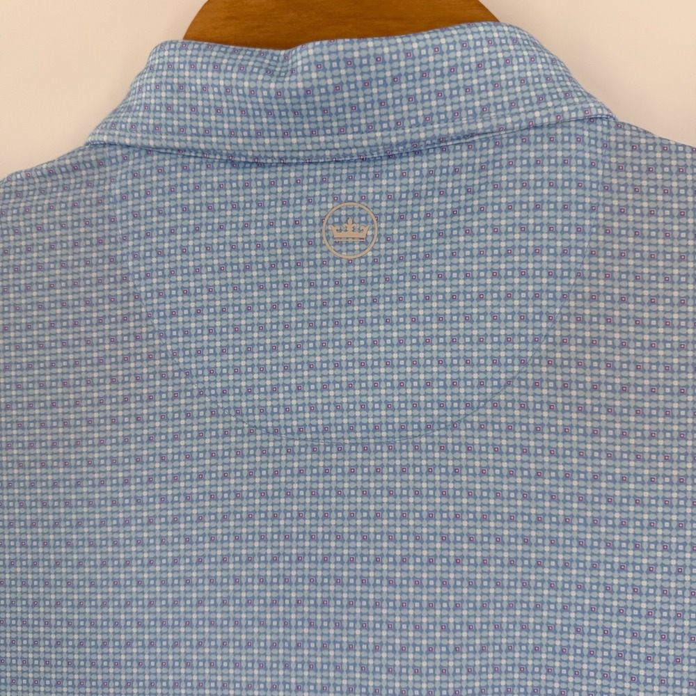 Peter Millar Crown Sport Summer Comfort Polo Shirt Mens XL Blue UPF 50+ - Picture 6 of 7